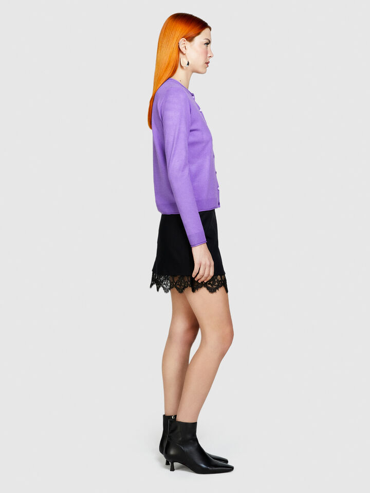 Regular fit cardigan - women's cardigans - Lilac | Sisley image number 2